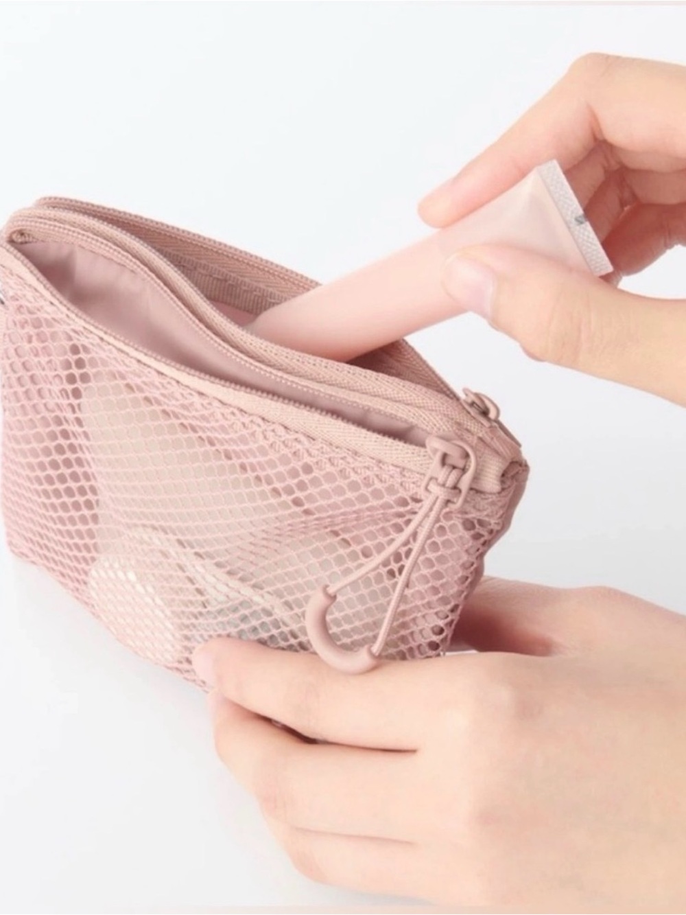 π Muji Polyester Two Zipper Case_Small_Pink_NWT π - Picture 4 of 6